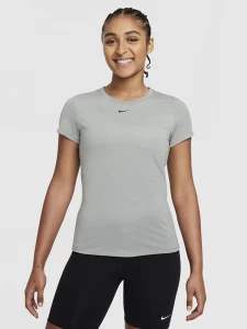 Жіноча футболка Nike ONE DF SS SLIM TOP сіра DD0626-073