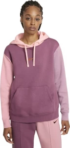 Толстовка женская Nike W NSW PO HOODIE BB LBR SWOOSH розово-фиолетовая DJ6154-510