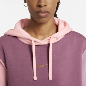 Толстовка жіноча Nike W NSW PO HOODIE BB LBR SWOOSH рожево-фіолетова DJ6154-510