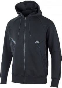 Толстовка Nike M NSW AIR MAX FLC FZ HOODIE BB черная DJ5080-010