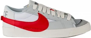 Кросівки баскетбольні Nike BLAZER LOW 77 JUMBO сіро-біло-червоні DQ8769-100