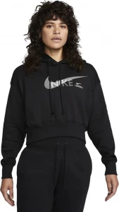 Толстовка жіноча Nike W NSW SWSH FLC PO чорна DR5613-010