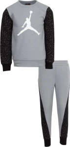 Спортивний костюм дитячий Nike JORDAN AIR SPECKLE FLC CREW SET сірий 85B817-G5Q