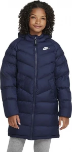 Куртка подростковая Nike K NSW SYNFL HD PRKA темно-синяя DX1268-410