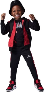 Спортивний костюм підлітковий Nike JORDAN JDB AIR SPECKLE FZ FLC SET червоно-чорний 85B818-023