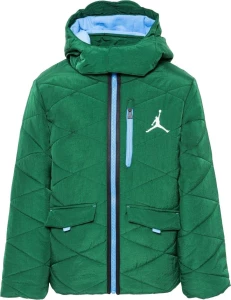 Куртка подростковая Nike JORDAN JDB DETACH HOOD PUFFER JACKET зеленая 95B649-T17