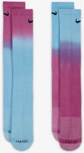 Шкарпетки спортивні Nike EVERYDAY PLUS CUSH CREW рожево-блакитні DH6096-910