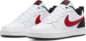 Кросівки дитячі Nike COURT BOROUGH LOW 2 (GS) біло-чорно-червоні BQ5448-110