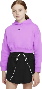 Толстовка підліткова Nike G NSW AIR CROP HOODIE фіолетова DX5008-532