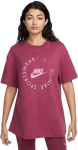 Футболка женская Nike W NSW TEE BF PRNT SU розовая FD4235-653