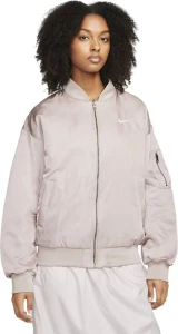 Куртка двухсторонняя женская Nike W NSW VRSTY BMBR JKT бежевая DV7876-272