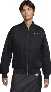Куртка двостороння жіноча Nike W NSW VRSTY BMBR JKT чорна DV7876-010