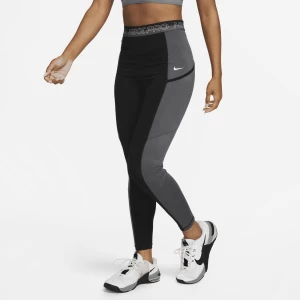 Лосины женские Nike W NP DF HR 7/8 TIGHT FEMME черно-серые DX0063-010