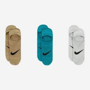 Шкарпетки жіночі Nike U NK EVERYDAY PLUS LTWT FOOTIE різнокольорові (3 пари) SX5277-951