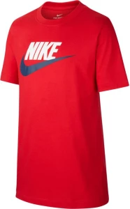 Футболка подростковая Nike K NSW TEE FUTURA ICON TD красная AR5252-659