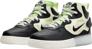 Кросівки Nike AIR FORCE 1 MID REACT чорно-зелені DQ1872-100