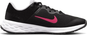 Кросівки бігові дитячі Nike REVOLUTION 6 NN (GS) чорно-рожеві DD1096-007