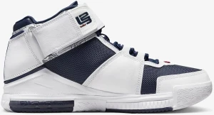 Кроссовки баскетбольные Nike ZOOM LEBRON II бело-темно-синие DR0826-100