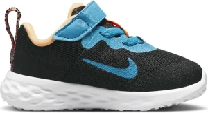 Кросівки дитячі Nike REVOLUTION 6 LIL (TDV) чорно-блакитні FB2719-001