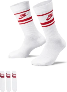 Шкарпетки Nike U NS EVER DA ESSENTIAL CR біло-червоні (3 пари) DX5089-102