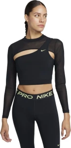 Топ жіночий Nike LS TOP CROPPED NVT чорний FB5683-010