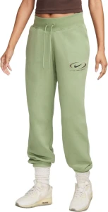 Спортивные штаны женские Nike NS PHNX FLC HR OS PANT PRNT зеленые FN7716-386