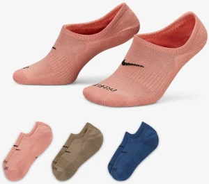 Шкарпетки жіночі Nike U NK EVERYDAY PLUS CUSH FOOTIE різнокольорові (3 пари) DH5463-995