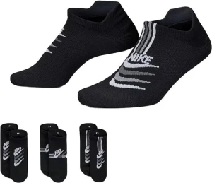 Шкарпетки жіночі Nike W NK EVERYDAY PLUS LTWT NS 3PR чорні (3 пари) DH5474-903