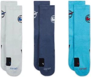 Шкарпетки баскетбольні Nike U NK ED CREW BBALL 3PR різнокольорові (3 пари) DA2123-900