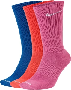 Шкарпетки Nike U NK EVERYDAY PLUS LTWT CREW 3PR різнокольорові (3 пари) DC7537-902