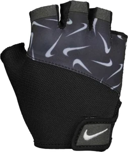 Перчатки для тренинга женские Nike W GYM ELEMENTAL FG PRINTED черно-белые N.000.2556.091.LG