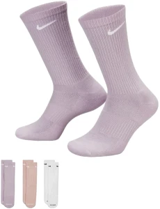 Носки Nike U NK EVERYDAY PLUS CUSH CREW бело-розово-фиолетовые (3 пары) SX6888-990