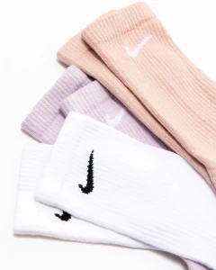 Шкарпетки Nike U NK EVERYDAY PLUS CUSH CREW біло-рожево-фіолетові (3 пари) SX6888-990