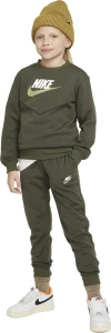 Спортивний костюм підлітковий Nike K NSW TRACKSUIT POLY CREW HBR хакі FD3090-325