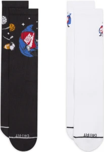 Шкарпетки Nike U NK EDP CSH CRW 2PR-144 BXY W чорно-білі (2 пари) FN9133-900