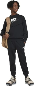Спортивний костюм підлітковий Nike K NSW TRACKSUIT POLY CREW HBR чорний FD3090-010