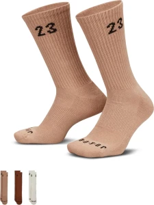 Шкарпетки Nike UJ ESSENTIAL CREW 3PR - 144 біло-коричневі (3 пари) DA5718-901