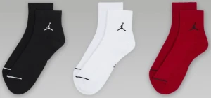 Шкарпетки Nike JORDAN UJ ED CUSH POL A LE 3PR 144 чорно-біло-червоні (3 пари) DX9655-902