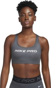 Топ женский Nike W NP SWSH LGT SPT AOP BRA темно-серый FN4708-060