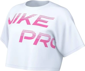 Футболка женская Nike W NK PRO GRX SS бело-розовая FQ4985-100