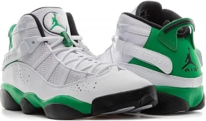 Кроссовки баскетбольные Nike JORDAN 6 RINGS бело-зеленые 322992-131