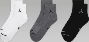 Шкарпетки Nike JORDAN UJ ED CUSH POLY ANKLE 3PR 144 біло-сіро-чорні (3 пари) DX9655-911