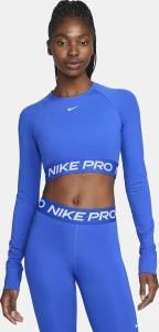 Топ женский Nike PRO DF 365 CROP LS синий FV5484-405
