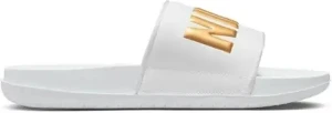 Шлепанцы женские Nike WMNS OFFCOURT SLIDE бело-золотые BQ4632-106