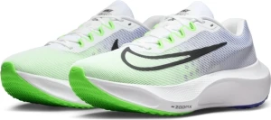 Кроссовки беговые Nike ZOOM FLY 5 бело-салатово-синие DM8968-101