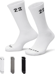 Шкарпетки Nike JORDAN UJ ESSENTIAL CREW 3PR - 144 біло-сіро-чорні (3 пари) DA5718-911