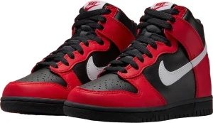 Кроссовки подростковые Nike DUNK HIGH (GS) красно-черные DB2179-003