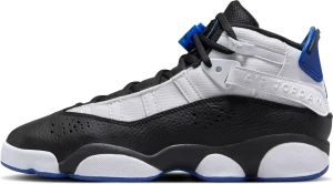Кросівки баскетбольні підліткові Nike JORDAN 6 RINGS біло-чорно-сині 323419-142