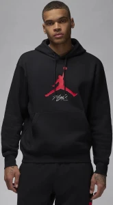 Толстовка Nike JORDAN M J ESS FLC BASELINE HOODIE черно-красная FD7545-013