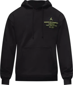 Худи Nike JORDAN SPORT DRI-FIT GFX FLEECE PULLOVER HOODIE черно-салатовое FV8610-010